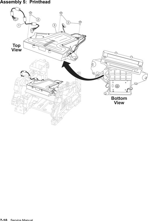 Assembly 5: Printhead parts diagram - Lexmark T640 T642 T644 Parts