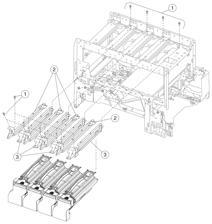 Assembly 2: Cartridge mounting parts diagram - Lexmark C750 Parts