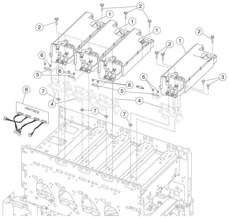 Assembly 7: Printheads parts diagram - Lexmark C750 Parts