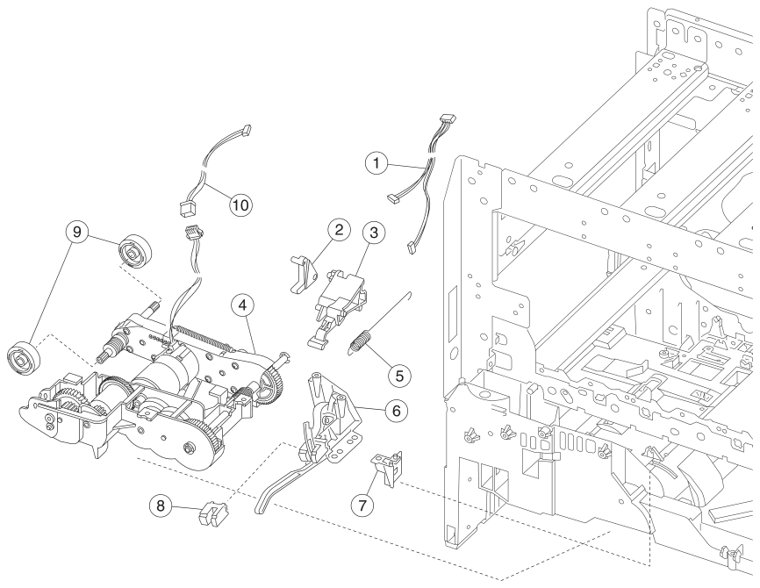 Assembly 14: Autocompensator assembly parts diagram - Lexmark C750 Parts