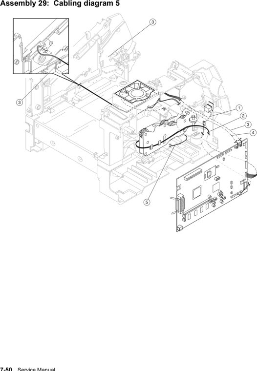Assembly 29: Cabling diagram 5 parts diagram - Lexmark X642e X644e X646e XM642e XM644e XM646e Parts