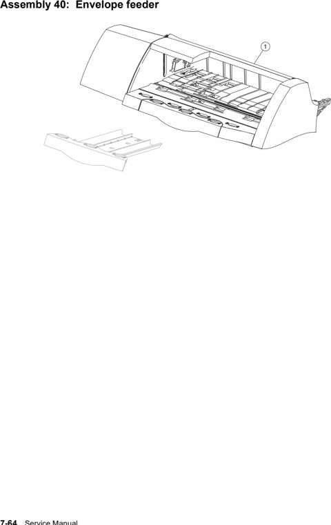 Assembly 40: Envelope feeder parts diagram - Lexmark X642e X644e X646e XM642e XM644e XM646e Parts