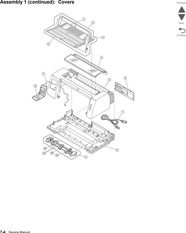 Assembly 1: Covers parts diagram - Lexmark 2580 2581 2590 2591 (and +) Parts