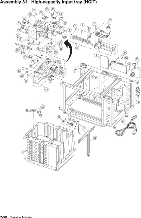 Assembly 31: HCIT parts diagram - Lexmark C752 Parts