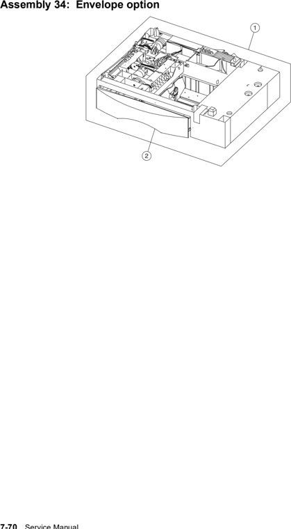 Assembly 34: Envelope option parts diagram - Lexmark C752 Parts