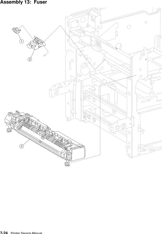 Assembly 13: Fuser parts diagram - Lexmark W840 Parts