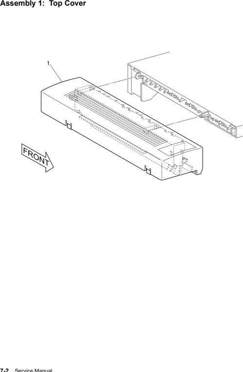 Assembly 1: Top Cover parts diagram - Lexmark W820 12B0085 Finisher Parts