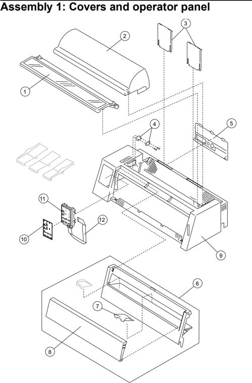 Assembly 1: Covers and operator panel parts diagram - Lexmark 4227-300 Parts