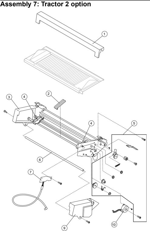 Assembly 7: Tractor 2 option parts diagram - Lexmark 4227-300 Parts