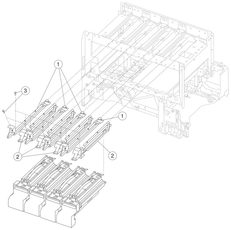 Assembly 2: Cartridge mounting parts diagram - Lexmark C780 & C782 Parts