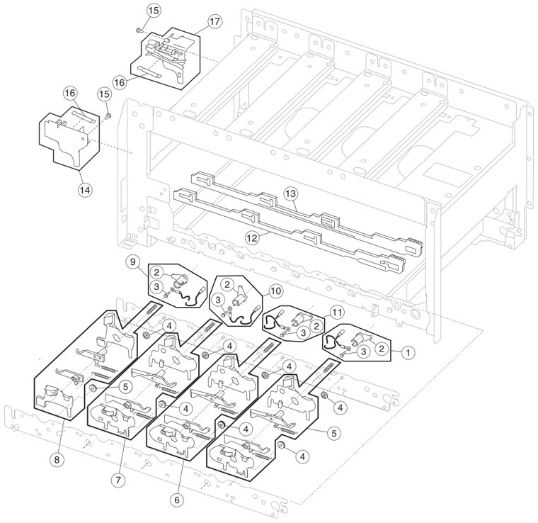 Assembly 17: ITU loading parts diagram - Lexmark C780 & C782 Parts
