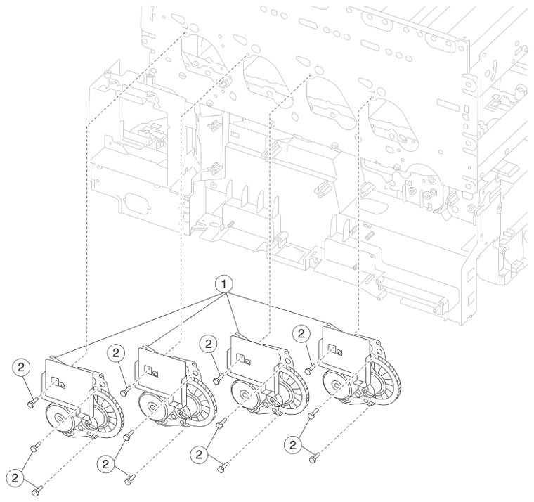 Assembly 21: Cartridge drive assembly parts diagram - Lexmark C780 & C782 Parts