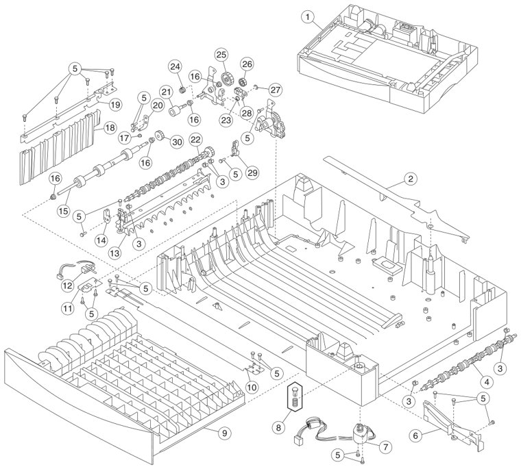 Assembly 30: Duplex option parts diagram - Lexmark C780 & C782 Parts