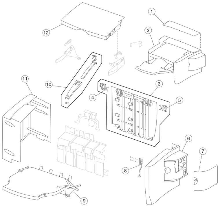 Assembly 32: StapleSmart finishe parts diagram - Lexmark C780 & C782 Parts