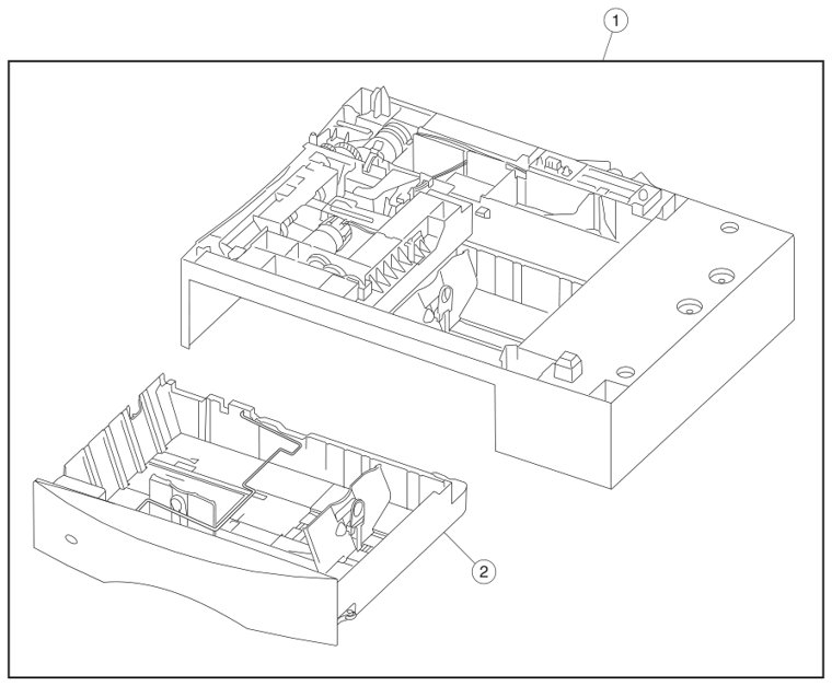 Assembly 34: Outdoor media tray option parts diagram - Lexmark C780 & C782 Parts