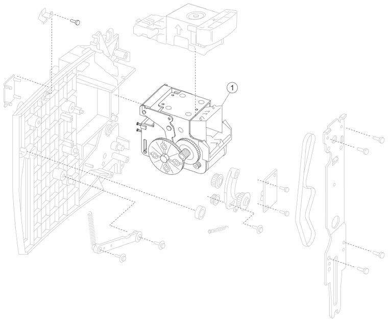 Assembly 41: StapleSmart finisher 2 parts diagram - Lexmark StapleSmart Finisher Parts T640 T642 T644