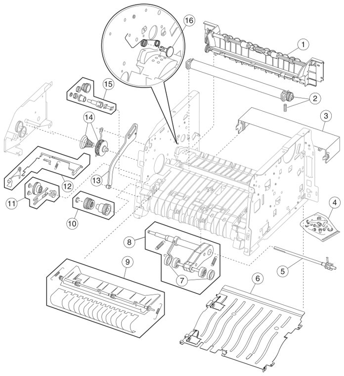 Assembly 3: Frame parts diagram - Lexmark E450 Parts
