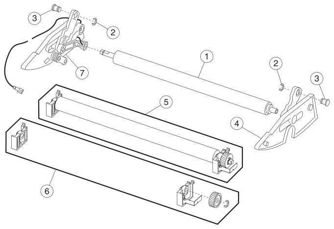 Assembly 3: Charging parts diagram - Lexmark X422 Parts