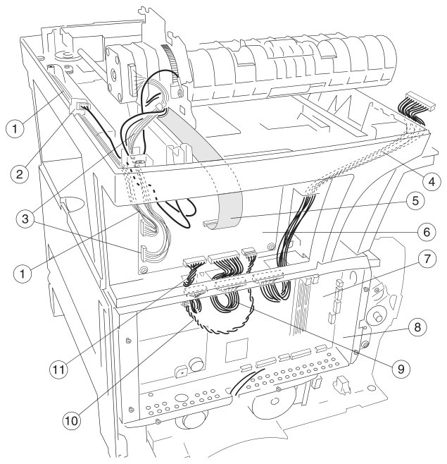 Assembly 12: Scanner cables parts diagram - Lexmark X422 Parts