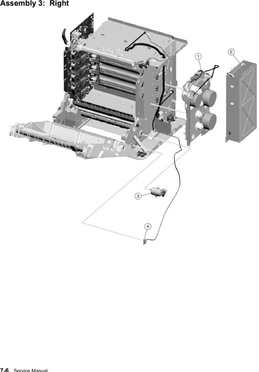 Assembly 3: Right parts diagram - Lexmark C522 & C523 Parts