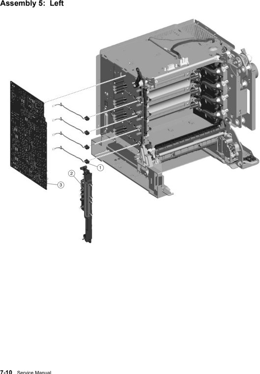 Assembly 5: Left parts diagram - Lexmark C522 & C523 Parts