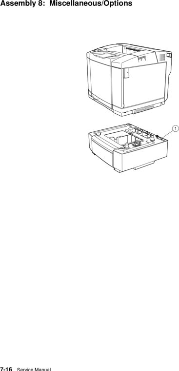 Assembly 8: Miscellaneous/Options parts diagram - Lexmark C500 Parts