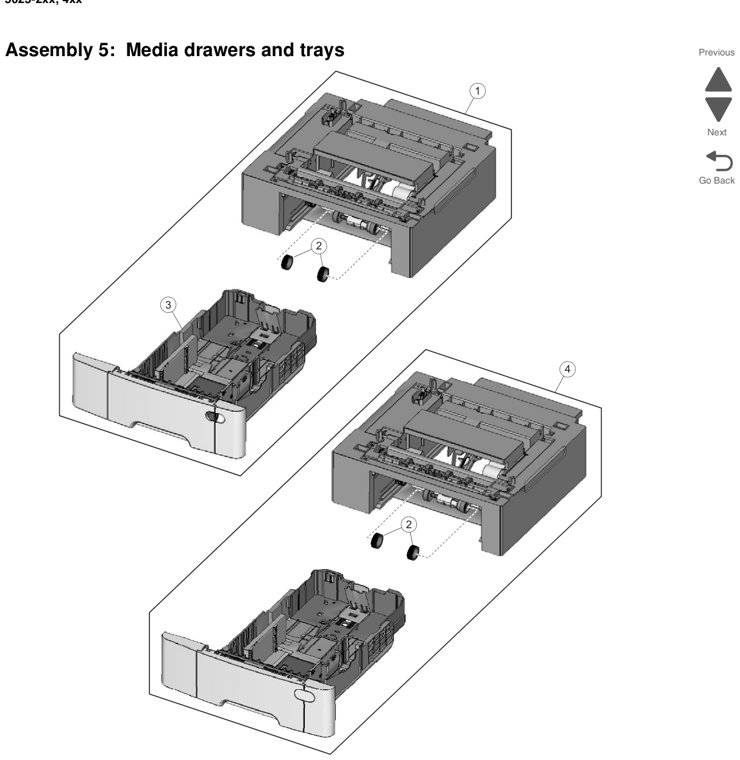 Assembly 6: Options and miscellaneous parts diagram - Lexmark C543 Parts
