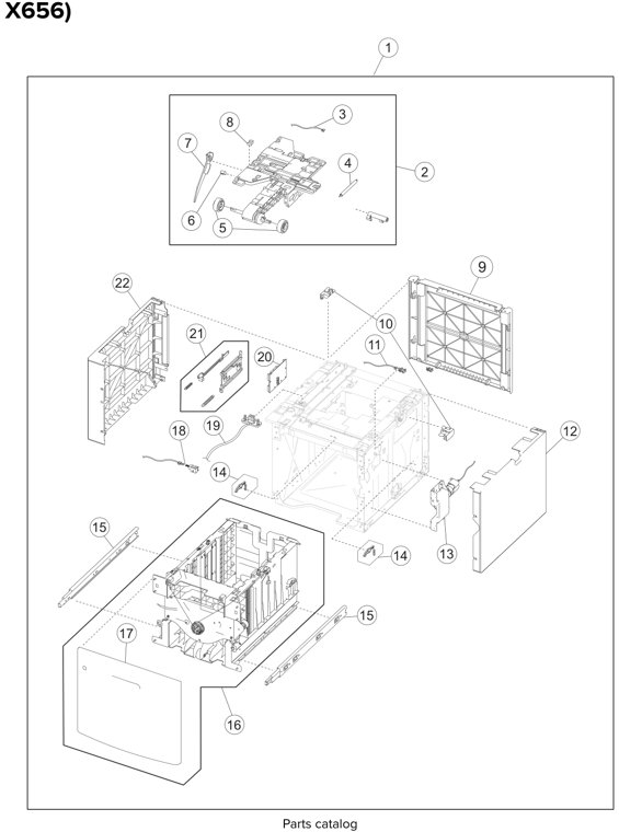 Assembly 18: HCIT assembly (X651, X652, X654, and parts diagram - Lexmark X651 X652 X654 XS654 X656 X658 (and XS versions) Parts
