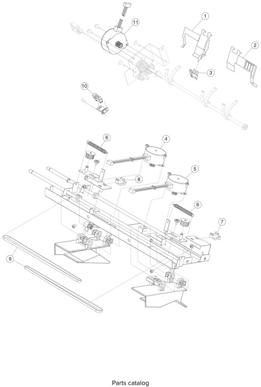 Assembly 21: MFP stapler assembly #3 parts diagram - Lexmark X651 X652 X654 XS654 X656 X658 (and XS versions) Parts