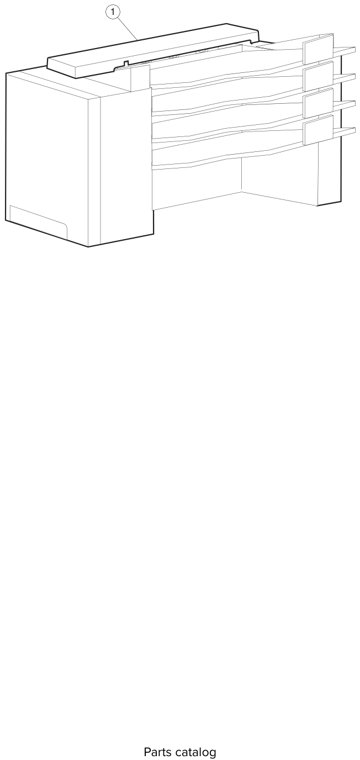Assembly 26: MFP 4-bin mailbox assembly #1 parts diagram - Lexmark X651 X652 X654 XS654 X656 X658 (and XS versions) Parts