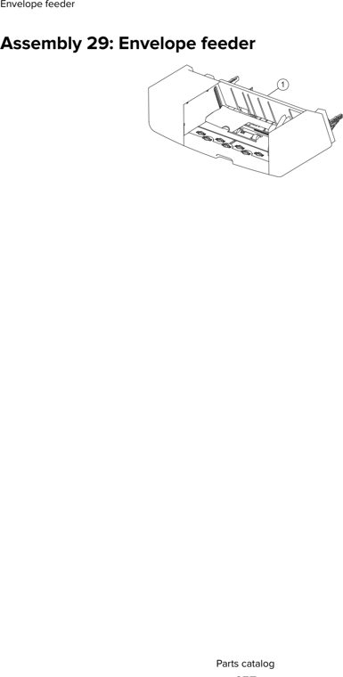 Assembly 29: Envelope feeder parts diagram - Lexmark X651 X652 X654 XS654 X656 X658 (and XS versions) Parts