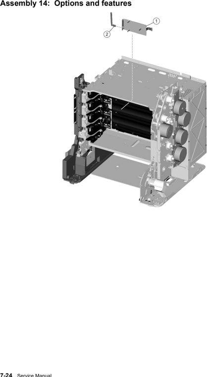 Assembly 14: Options and features parts diagram - Lexmark X734 X736 X738 Parts