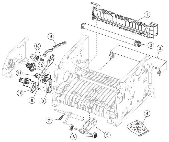 Assembly 4: Frame parts diagram - Lexmark X340 and X342 Parts
