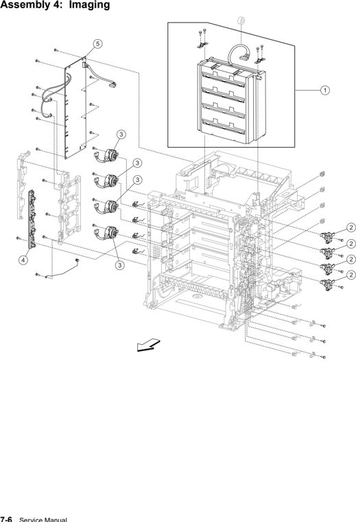 Assembly 4: Imaging parts diagram - Lexmark X560 Parts