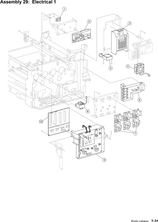 Assembly 29: Electrical 1 parts diagram - Lexmark X940e & X945e Parts