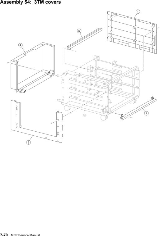 Assembly 54: 3TM covers parts diagram - Lexmark X940e & X945e Parts