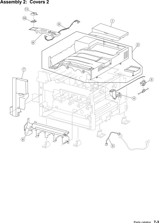 Assembly 2: Covers parts diagram - Lexmark C935 Parts