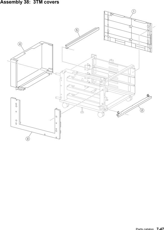 Assembly 38: 3TM covers parts diagram - Lexmark C935 Parts