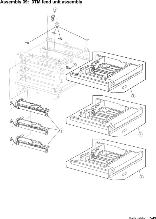 Assembly 39: 3TM feed unit assembly parts diagram - Lexmark C935 Parts