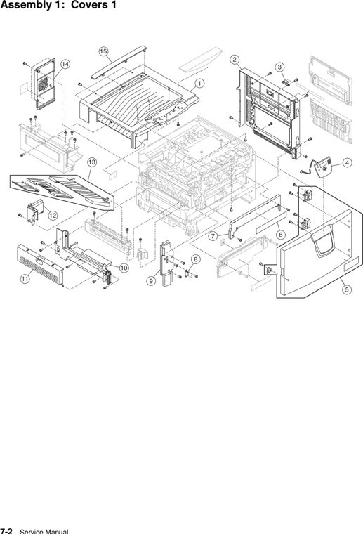 Assembly 1: Covers 1 parts diagram - Lexmark C920 Parts