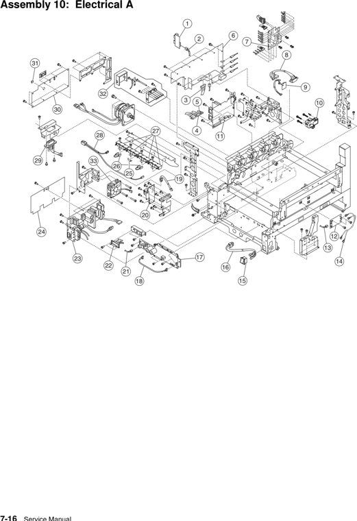Assembly 10: Electrical A parts diagram - Lexmark C920 Parts