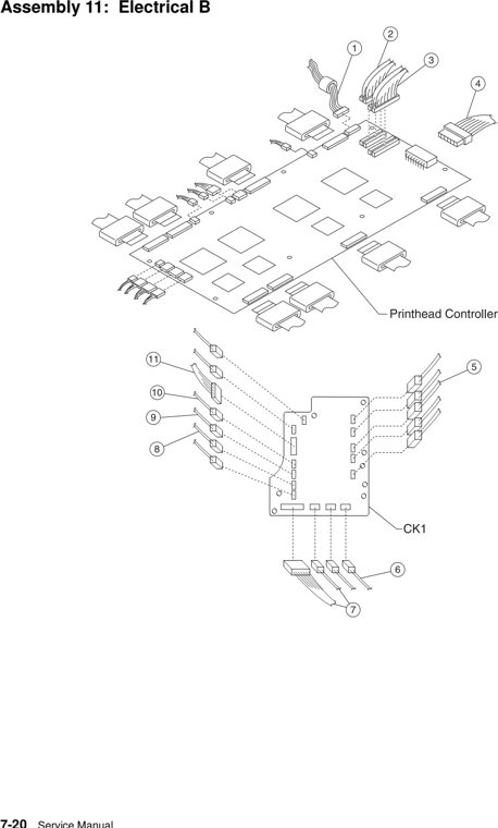 Assembly 11: Electrical B parts diagram - Lexmark C920 Parts