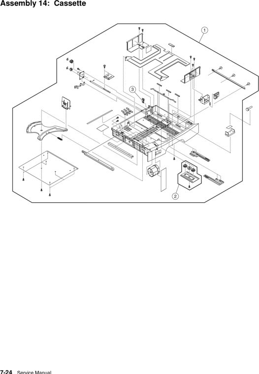 Assembly 14: Cassette parts diagram - Lexmark C920 Parts