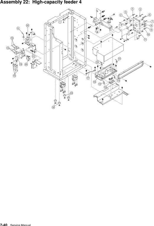 Assembly 22: High-capacity feeder 4 parts diagram - Lexmark C920 Parts