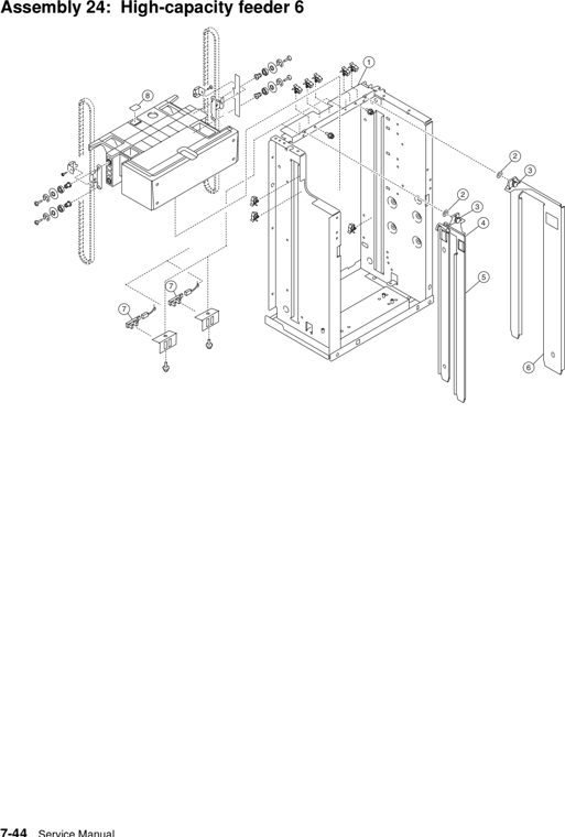 Assembly 24: High-capacity feeder 6 parts diagram - Lexmark C920 Parts