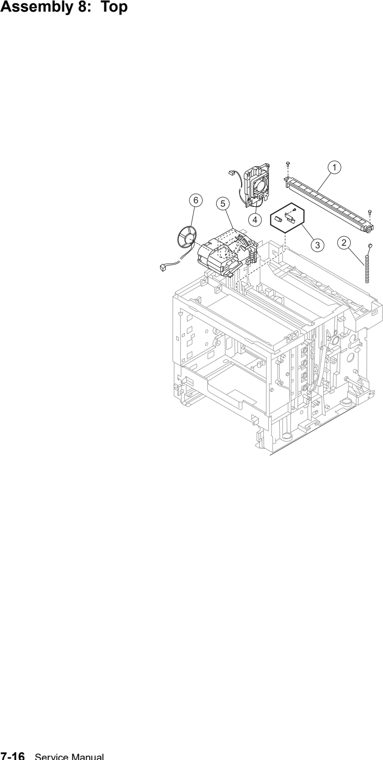 Assembly 8: Top parts diagram - Lexmark X500 & X502 Parts