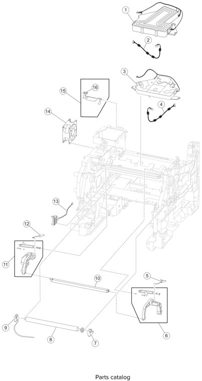 Assembly 6: Printhead, charge, and transfer parts diagram - Lexmark T650 T652 T654 T656 Parts