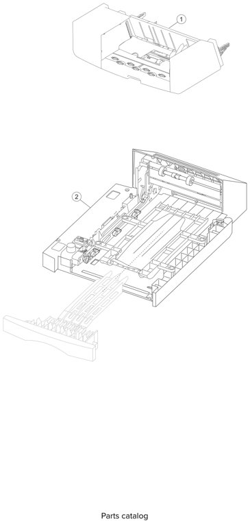 Assembly 20: Envelope feeder and external duplex parts diagram - Lexmark T650 T652 T654 T656 Parts