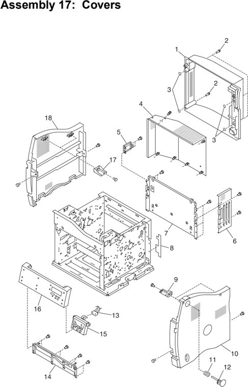Assembly 17: Covers parts diagram - Lexmark C710 Parts