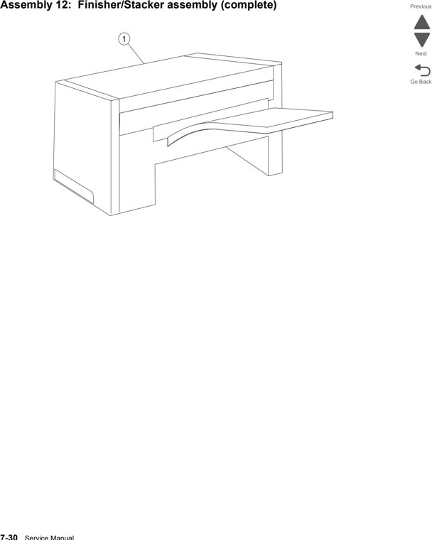 Assembly 12: Finisher/Stacker assembly (complete) parts diagram - Lexmark C792 (c792 c795 cs796 cs797 cs798 cs799) Parts